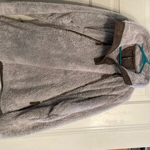 Kuhl cozy grey fleece pullover jacket